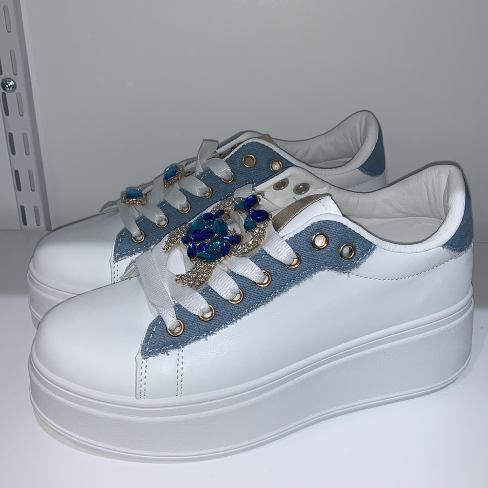 DENIM GEM STONE SNEAKERS - Picture 6 of 8